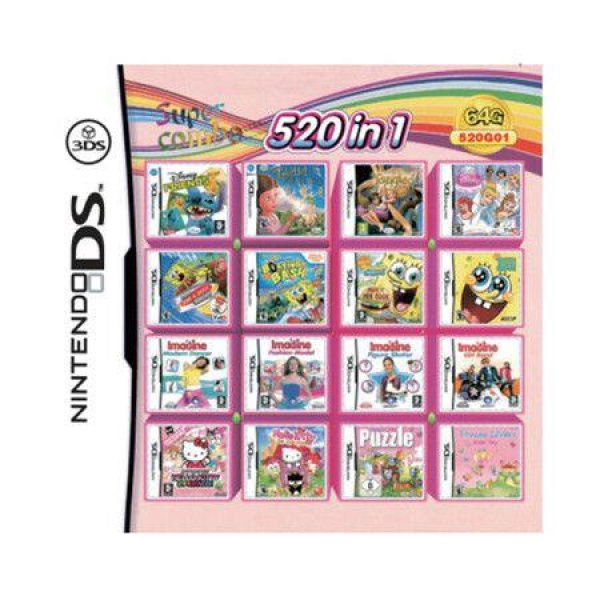 520 In 1 Game Cartridge Classic Nostalgic Games Pack Combo