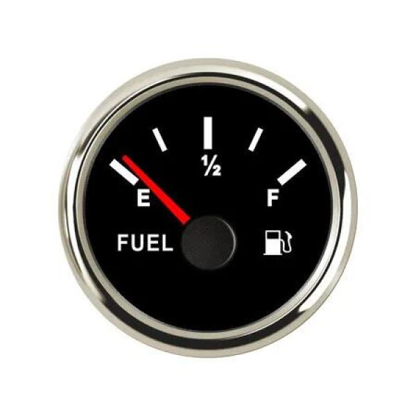 52mm Marine Black Fuel Level Gauge Waterproof Boat Fuel Gauge 0-190ohm