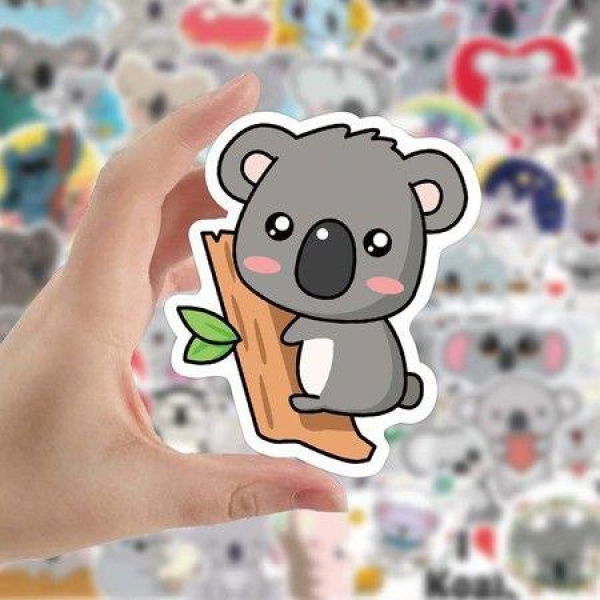 53pcs Koala Stickers For Water Bottles 50 Pack Waterproof Vinyl Stickers