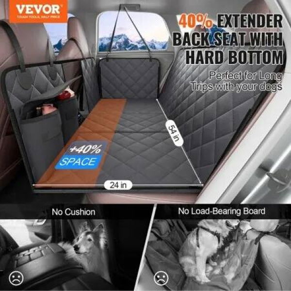 54 x 24 in Dog Car Seat Cover for Back Seat Waterproof 600D for Cars