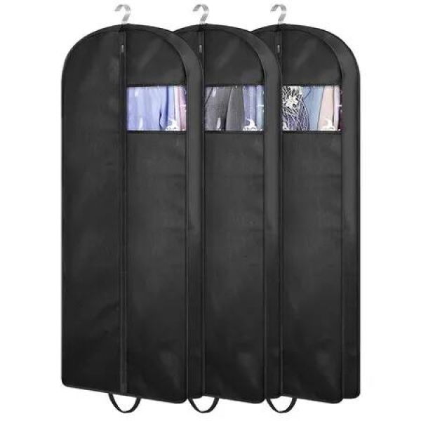 54Inch Suit Bags for Closet Storage and Travel,Gusseted Hanging Garment Bags for Men Suit Cover With Handles for Clothes,Coats,Jackets,Shirts (3 Packs)