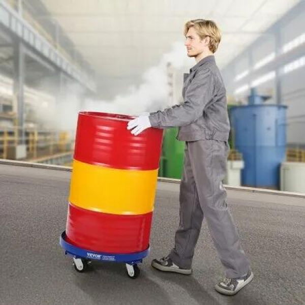 55 Gallon Drum Dolly 2000 lbs Barrel Dolly Cart Drum Caddy 4 Caster Wheels
