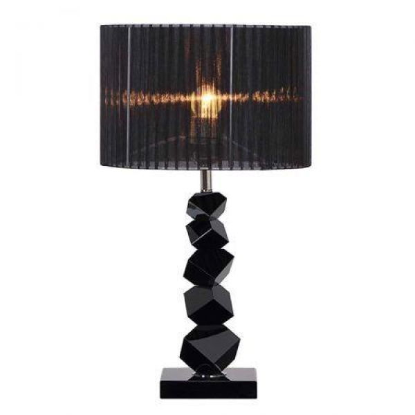 55cm Black Table Lamp With Dark Shade LED Desk Lamp