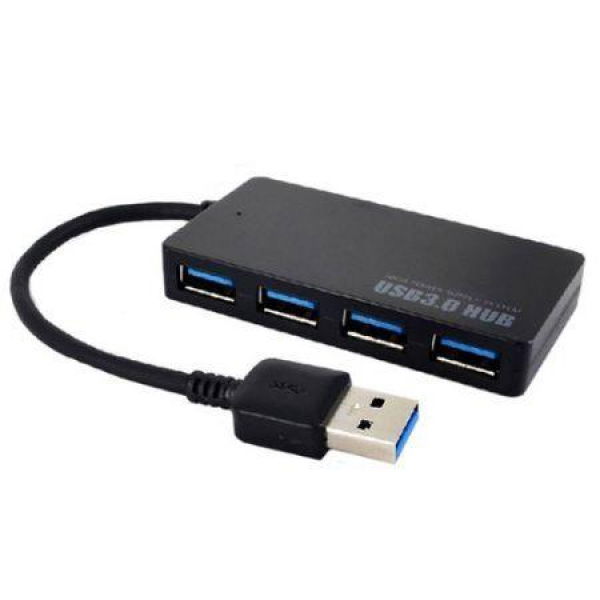 5Gbps Speed 4-port USB 3.0 Portable Compact Hub Adapter For PC Laptop.