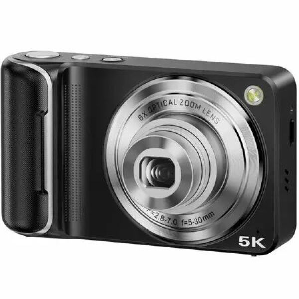 5K Digital Camera with 6X Optical Zoom,64MP Autofocus WiFi Vlogging Camera,Compact Point and Shoot Digital Cameras with 32GB Card,2 Batteries