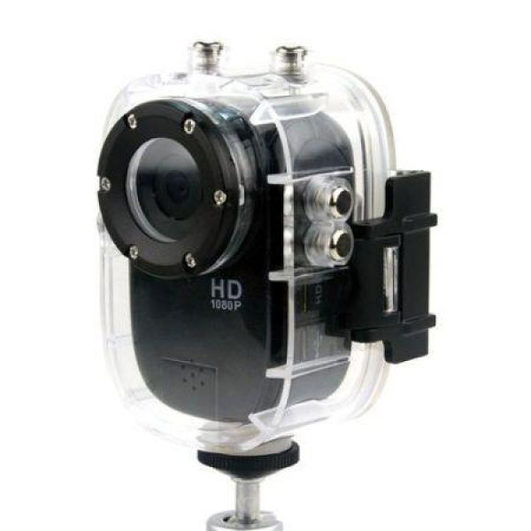 5MP CMOS 1080P HD 140-degree 30m Waterproof Sports Cycling Diving DVR With HDMI / TF - Black