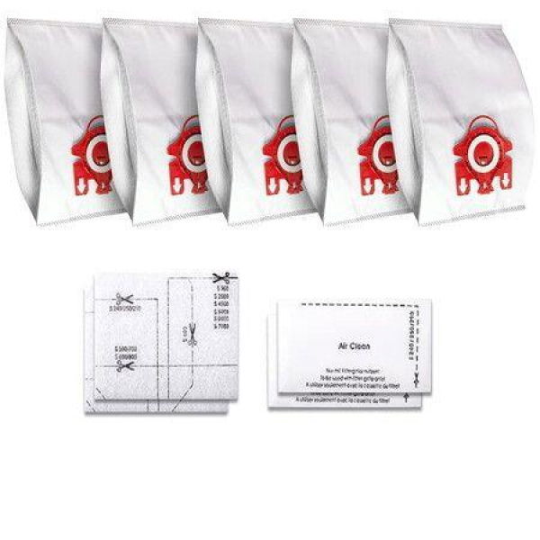 5PCS 3D Airclean Dust Bags Replacement For Miele FJM Vacuum Compact C2 Compact C1 Complete C1 S241 S290 S300i S500 S700 S4 S6