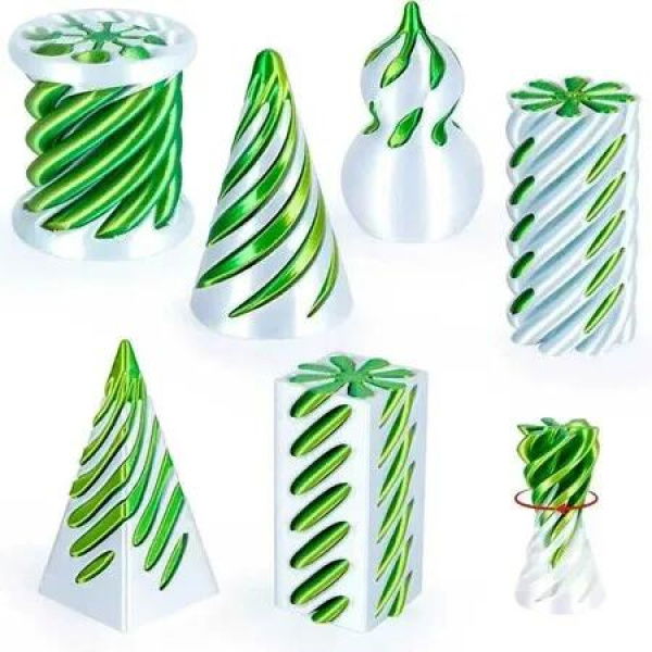 6 Pack Impossible Cone, Spiral Cone Fidget Toy 3D Printed Spiral Cone Toy, Mini Cones Pass Through Pyramid Fidget Toy for Stress and Anxiety Relaxing