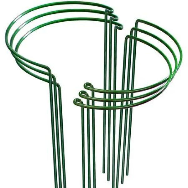 6-Pack Metal Plant Support Stakes for Peonies and Other Garden Plants