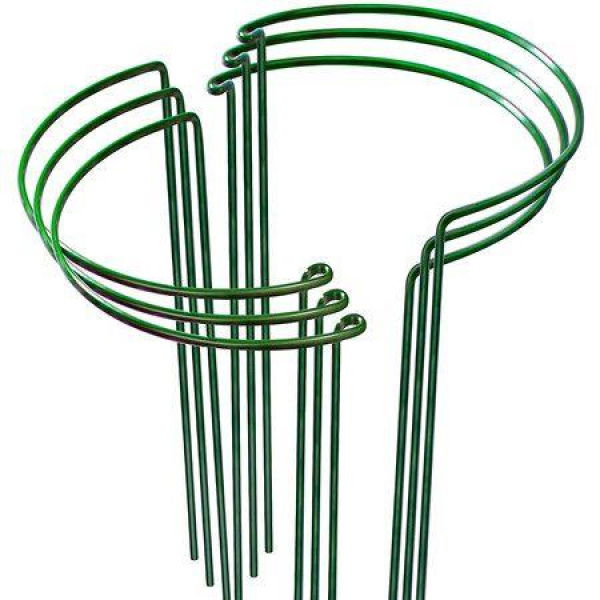 6 Pack Plant Support Stakes Metal Peony Support Garden Plant Cage Plant Support Ring