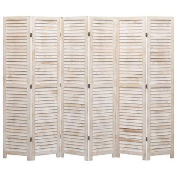 6-Panel Room Divider 210x165 Cm Wood