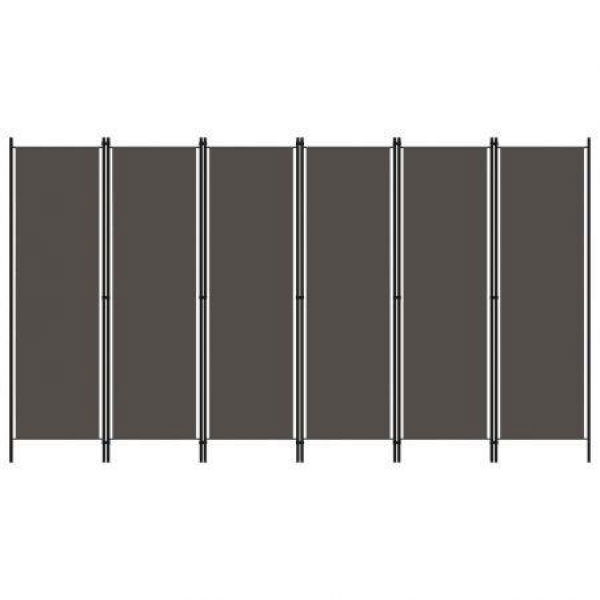 6-Panel Room Divider Anthracite 300x180 Cm