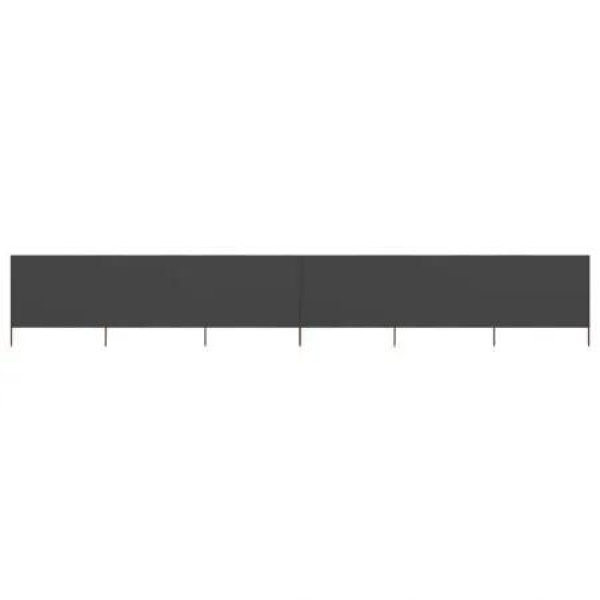 6-panel Wind Screen Fabric 800x120 cm Anthracite