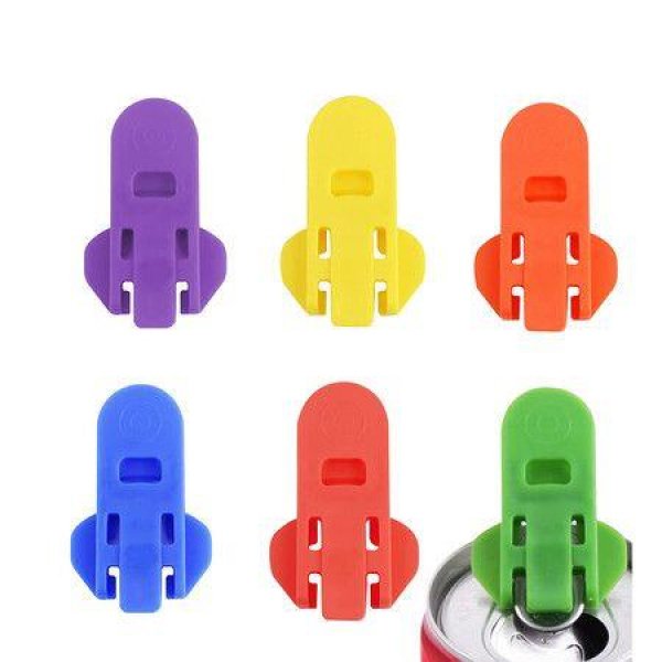 6 Pieces Manual Easy Can Opener Soda Beer Can Opener Beverage Can Top Ring Opener Tool