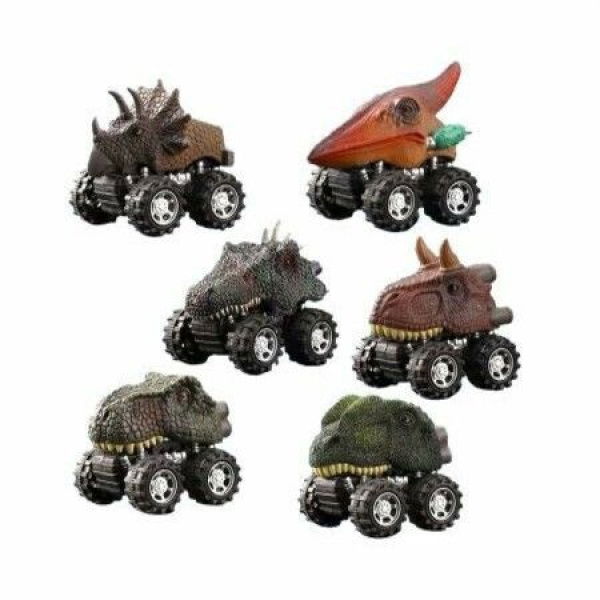 6 Sets Pull Back Dinosaur Cars For Kids Pull Back Vehicles Toys