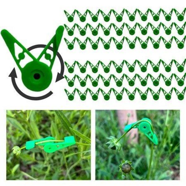 60 Pcs 360 Degree Adjustable Plant Stem Training Clips Plant Branches Bender Clips Plant Low Stress Training Control Green