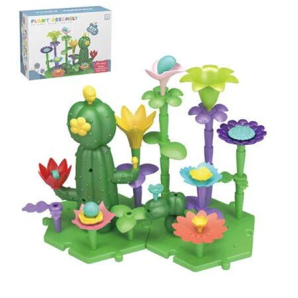 60 PCS DIY Flower Versatile Garden Building Blocks Freely Build And Create Endless Imagination Suitable for Children Aged 3 And Up