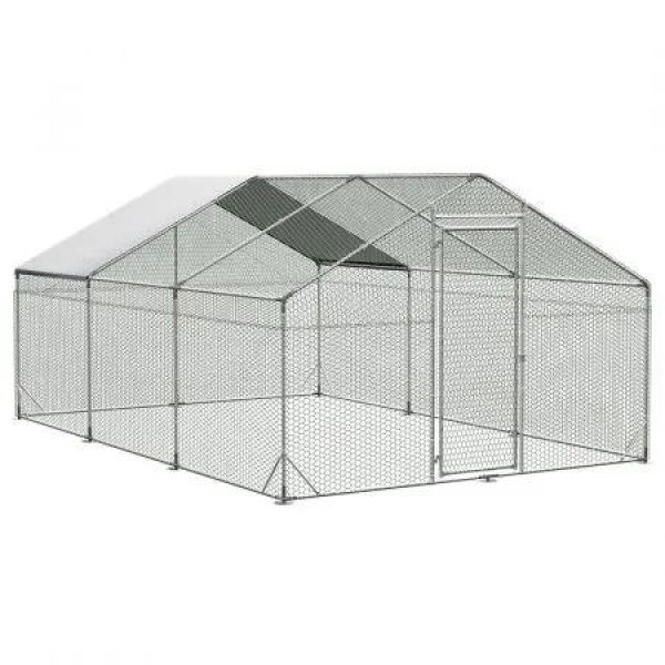 600x300x194cm Large Metal Walk-in Chicken Coop Cage