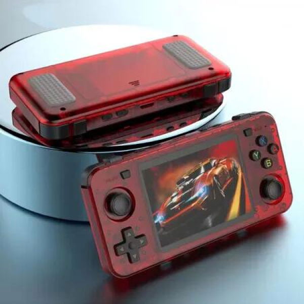 64G Retro Handheld Game Console 15000+ Game Open-Source Linux System Classic Game Consoles 3.5 inch IPS Screen Portable Video Player Color Red