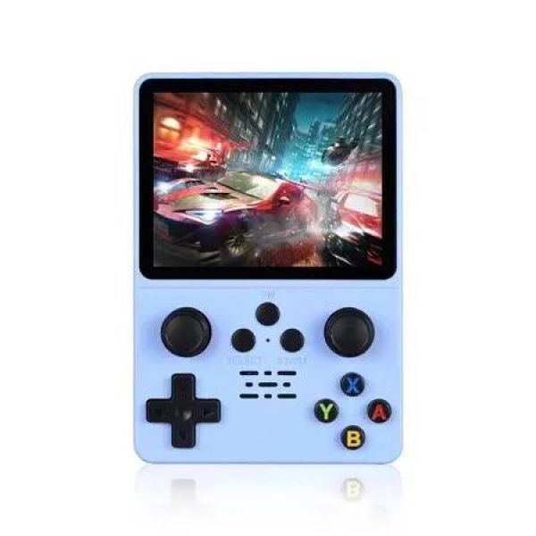 64G Retro Handheld Game Console, R35S Portable Console Built-in 15+ Emulator and 5000+ Classic Games, Pocket Games Emulator with 3.5inch IPS 640x480 Screen (Blue)