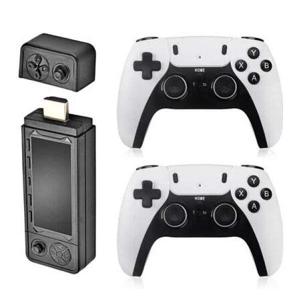 64G X9 PRO Wireless Retro Gaming Gamepad Console with 37000+ Games, 4K HDMI HD Plug and Play Game Stick with 2 Controllers, Support 45 Simulators