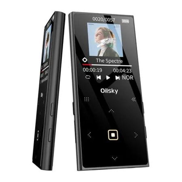 64GB Mp3 Player Bluetooth 5.0, Oilsky Portable Digital Lossless Music Player with FM Radio, Built-in Speaker, Touch Button