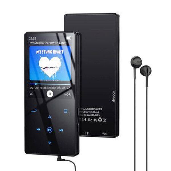 64GB MP3 Player with Bluetooth 5.3, Portable Music Player with Built-in HD Speaker Voice Recorder HiFi Sound E-Book