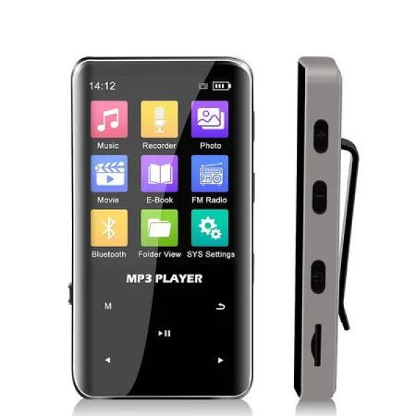64GB Portable Bluetooth MP3 Player with Clip, Wireless Mini Digital HiFi Lossless Sound Music Players with 2.4 Inch Screen