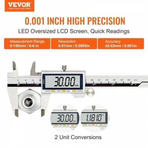 6éˆ¥?50mm Digital Caliper LCD Electronic Vernier Micrometer Measuring Ruler