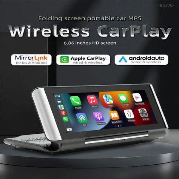 6.86 Inch Car Player MP5 Wireless CarPlay Android Car Phone Screen Portable BT/AUX/FM Transfer Touch Foldable