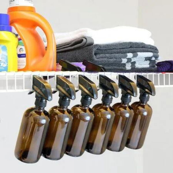 6pcs 500ml Glass Spray Bottles - Amber