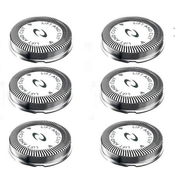 6Pcs HQ56 Replacement Shaver Heads for Philips Norelco HQ3 HQ4 HQ55 HQ56 HQ6, 3Pcs Replacement Shaver Head Compatible with HQ300 HQ442 HQ916 HS190 HQ6990 Electric Shavers etc.