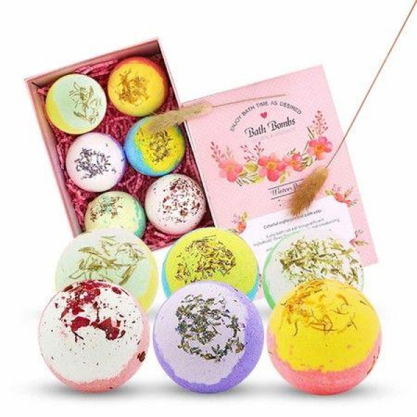 6X Handmade Bubble Bath Bomb Gift Set Rich in Essential Oil, Epsom Salt Shea & Coco Butter Moisturize Dry Skin