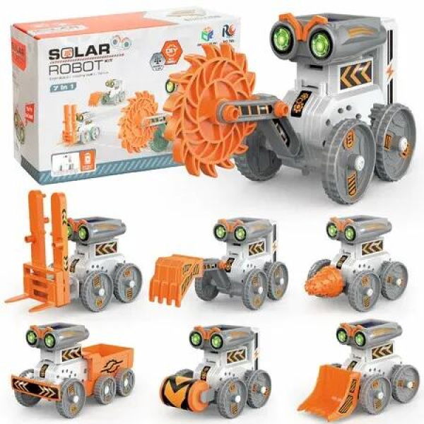 7-in-1 Stem Toys Educational DIY Solar Power Robot Kit Building Toys Science Robotics Set Engineering Projects Gifts for 8+ Years Old Boy Girls
