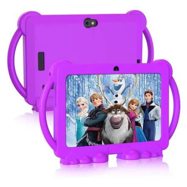 7 Inch Kids Tablet, 32GB ROM Android 11.0, Toddler Tablet with Bluetooth, WiFi, GMS, Parental Control, Dual Camera, Shockproof Case, Educational, Games (Purple)