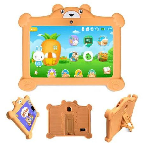 7 Inch Kids Tablet, Android Tablets with 2GB RAM 32GB ROM, WiFi,Dual Camera, Educationl, Games, Parental Control, Kids Software Pre-Installed(Orange)