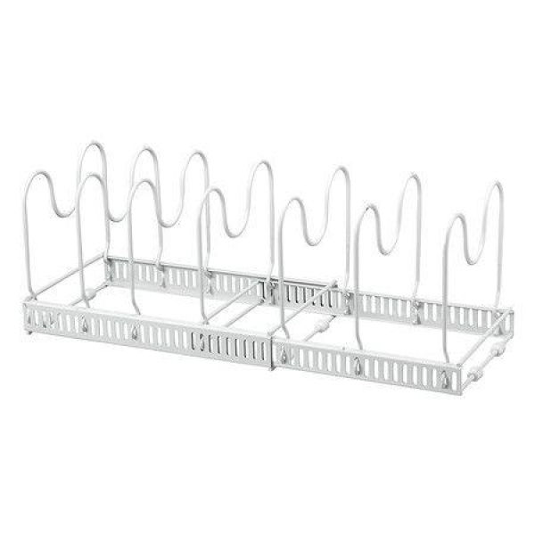 7-Layer Adjustable Divider For Iron Pot And Pan Lid And Countertop Organizer For Cookware