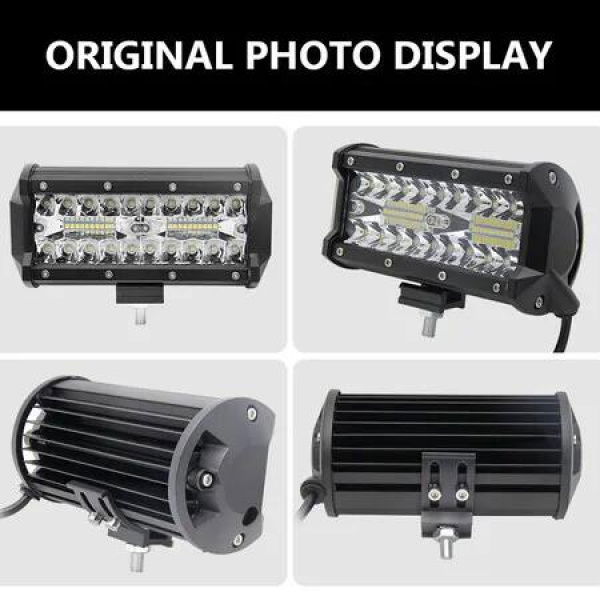 7' LED Light Bar - 120W Offroad Driving Lights for Cars, Boats, and Trucks - Waterproof and Durable with Combo Beam Pattern