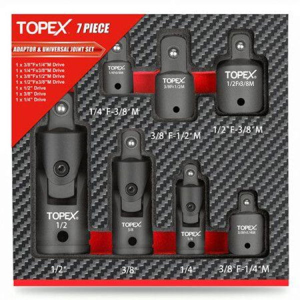 7-piece socket adaptor set 1/4