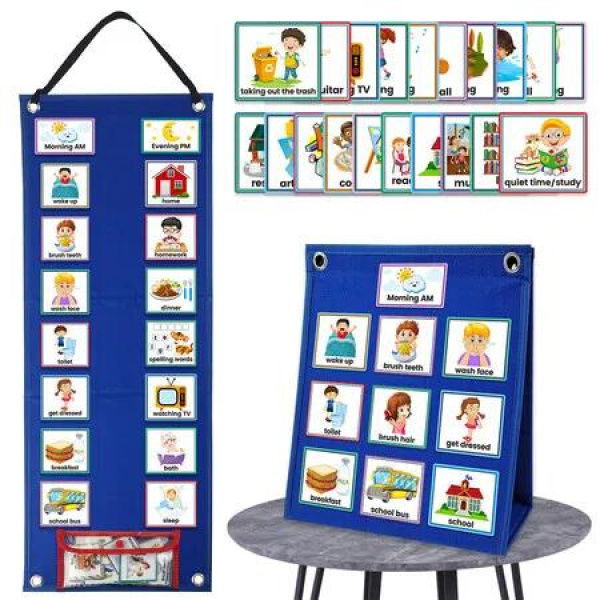 70 Schedule Cards Kids Visual Schedule Calendar Daily Work Planner Encourages Independence