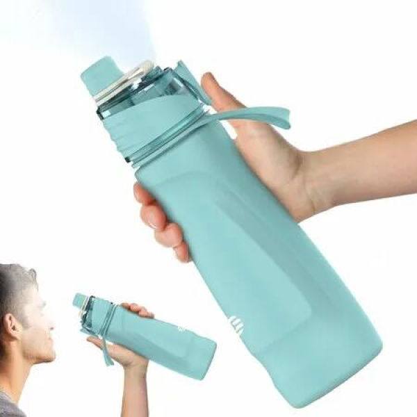 700ml Insulated 2 in 1 Mist and Sip Stainless Steel Thermo Bottle for Hot or Cold Drinks, Sports Use, Green