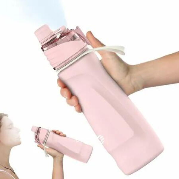700ml Insulated 2 in 1 Mist and Sip Stainless Steel Thermo Bottle for Hot or Cold Drinks, Sports Use, Pink