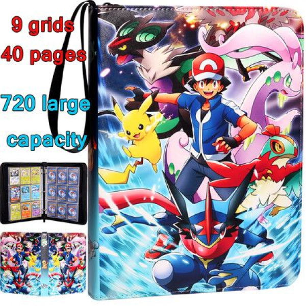 720cards Pokemon Cards Album Book Cartoon Anime Game Card EX GX Collectors Folder Holder 9 Pockets 40 Pages