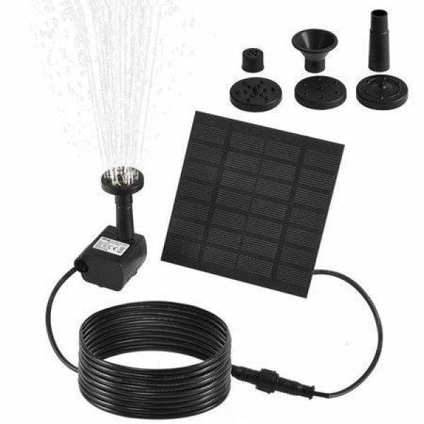 7v 110x110mm Miniature Solar Fountain Pump With Panel Submersible For Birdbath Pond Pool Garden Fish Tank Aquarium Patio Decoration