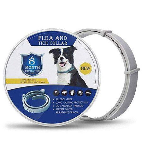 8-Month Flea and Tick Collar for Large Dogs Over 18 Pounds Adjustable 65cm Random Style Protection