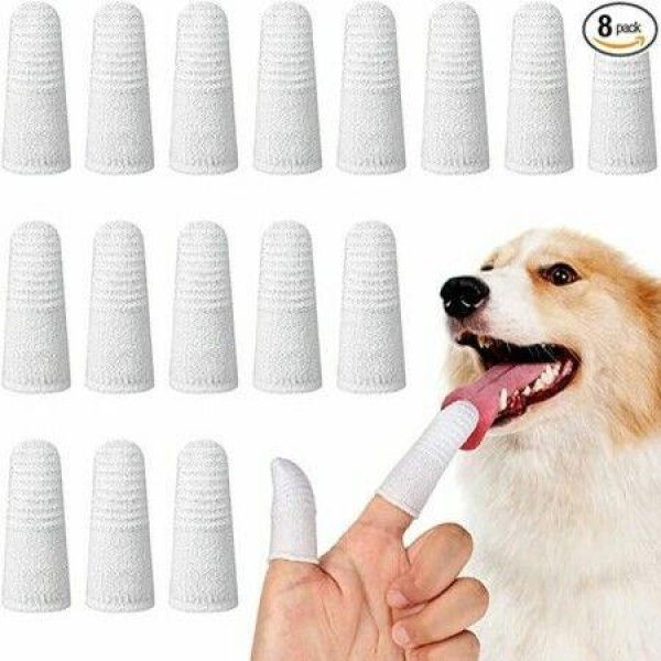 8 Pack Dog Toothbrush Easy Teeth Cleaning For Pet Dental Care Set Of Two Fingers