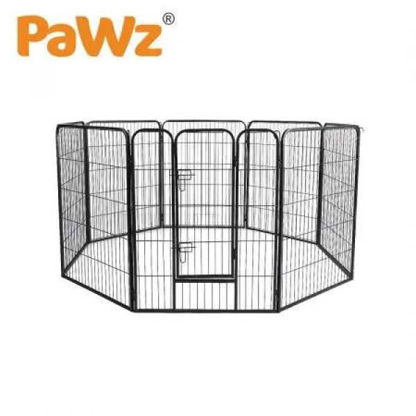 8 Panel Pet Dog Playpen Puppy Exercise Black 2.5kg Mackerel & Lamb