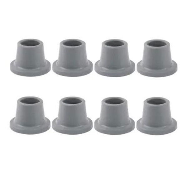 8 PCS 1-1/8 Inch Inner Diameter Replacement Shower Chair Feet Non Skid Rubber Suction Cup Metal Insert Reinforcement Safety Support Accessories