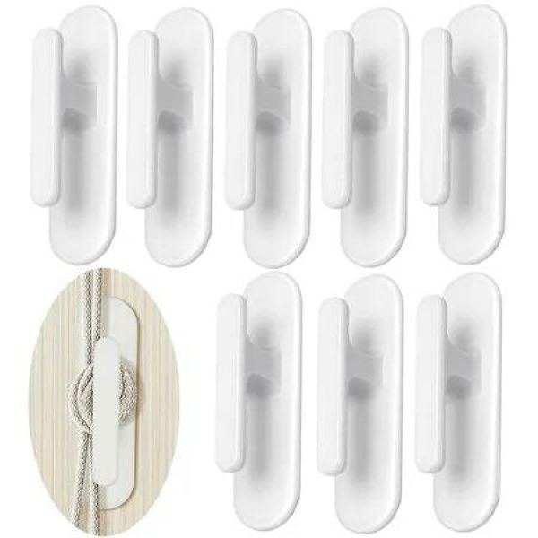 8 Pieces Blind Cord Winder Safety Adhesive Blind Cord Holder, Window Curtain Blind String Holder, for Home Office Window Blinds