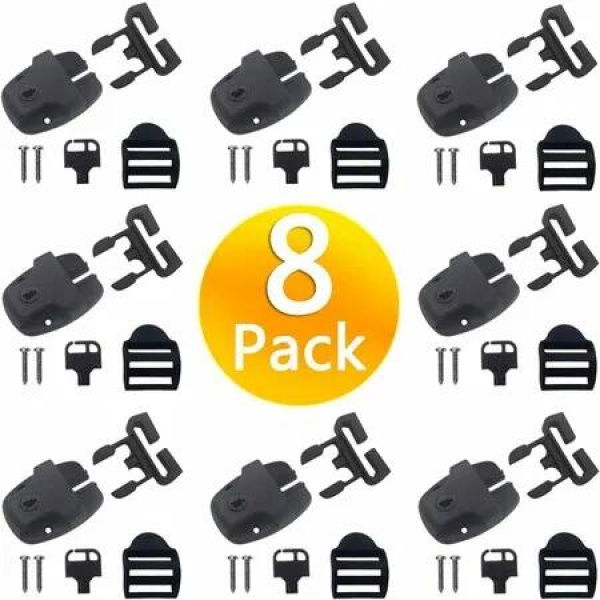 8 Sets Spa Hot Tub Cover Clips Latch Replacement Kit Hot Tub Cover Latches Clip Lock, 50x46mm